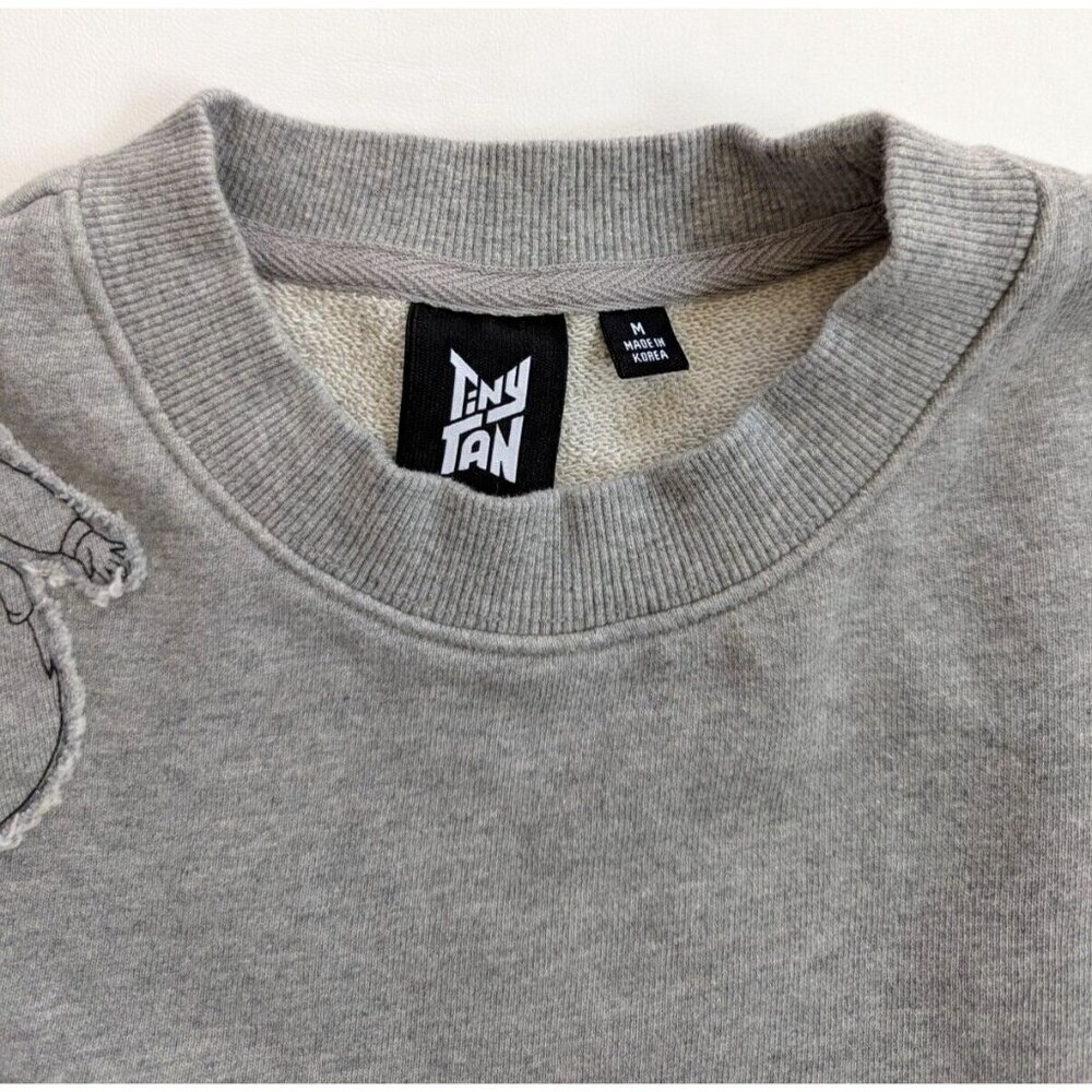 BTS Official Sweatshirt Modified Tiny Tan Cropped Sweatshirt Size M - Picture 6 of 13